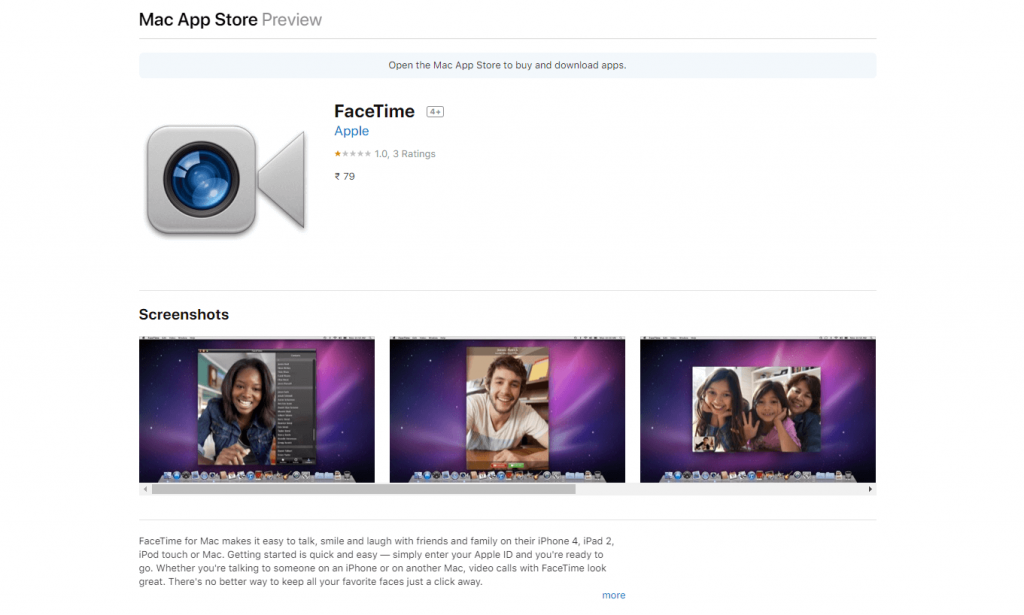 Facetime for Mac using iTunes
